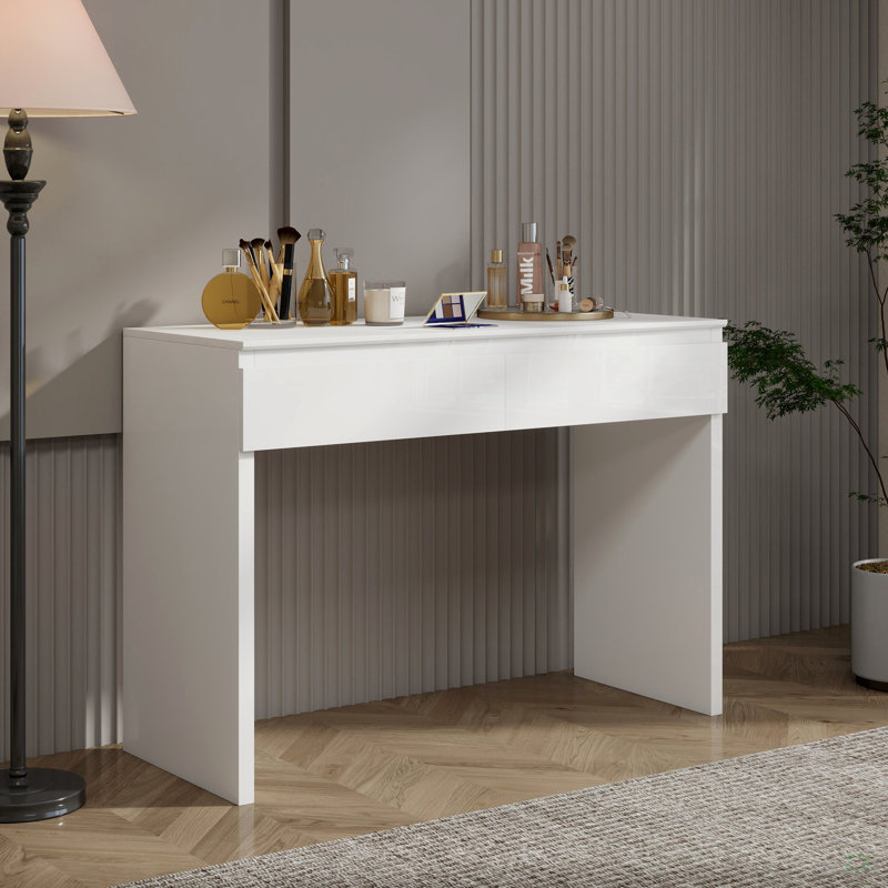 Modern Minimalist Two Drawer Dressing Table And Storage Space, Suitable For Bedrooms, Dressing Tables, And Offices