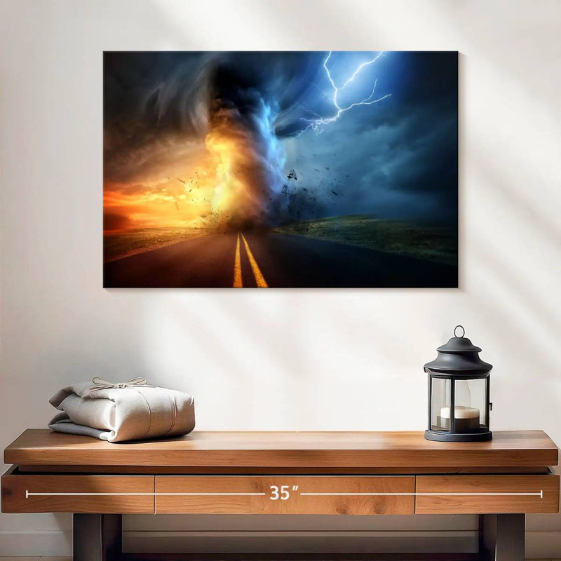 Tornade d'Alvord et orage, H 16 po x l 24 po