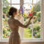 Panneau de vitrail de jardin 12 "H 12"-375322210