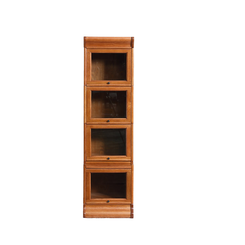 Schwartz 67.5'' H x 18'' W Solid Wood Standard Bookcase, Brown