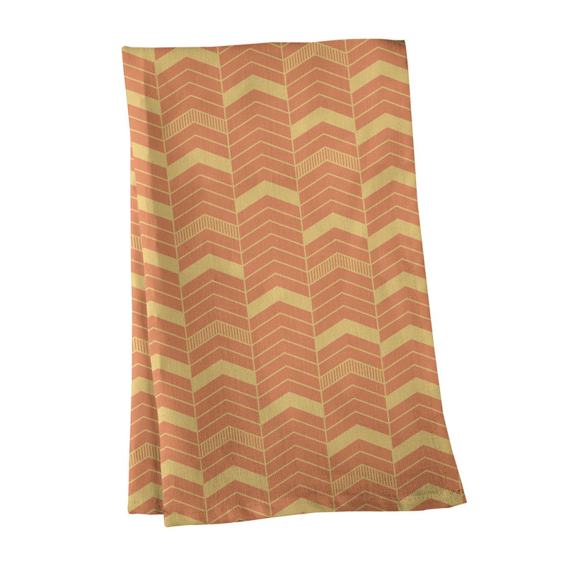 Stephenie Tea Towel Kitchen Towel, Orange/Yellow, Cotton Twill