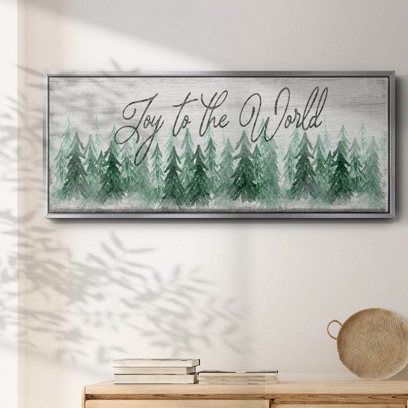 «Joy to the world», toile encadrée, H 20 po x l 50 po