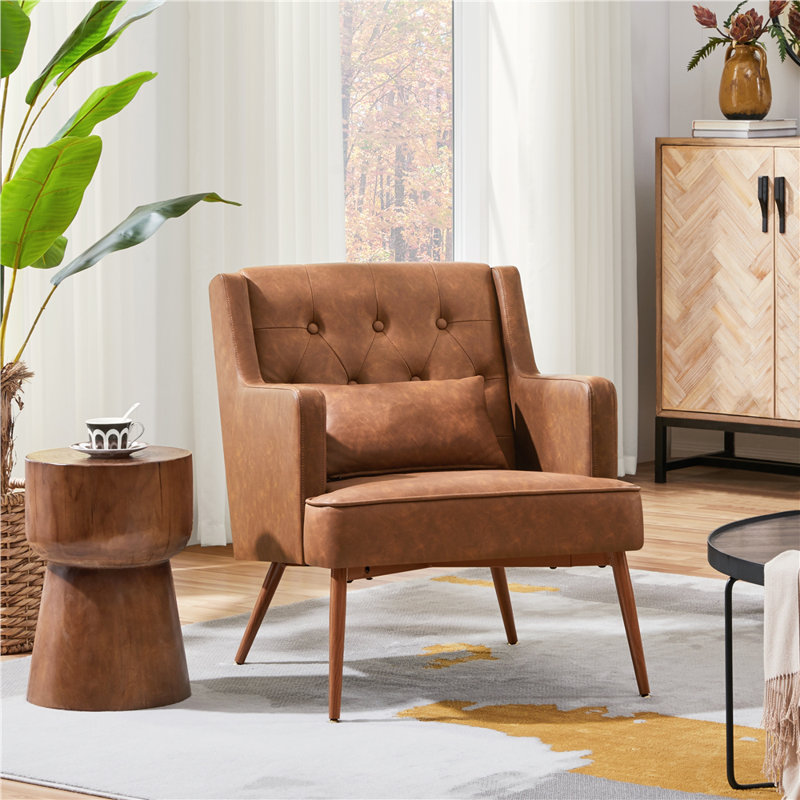 Faux Leather Armchair