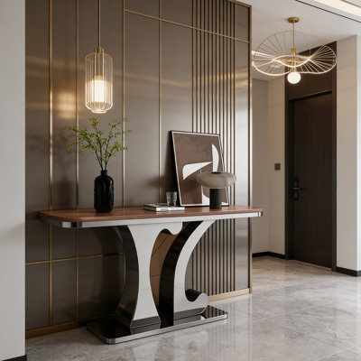 Modern style metal console table