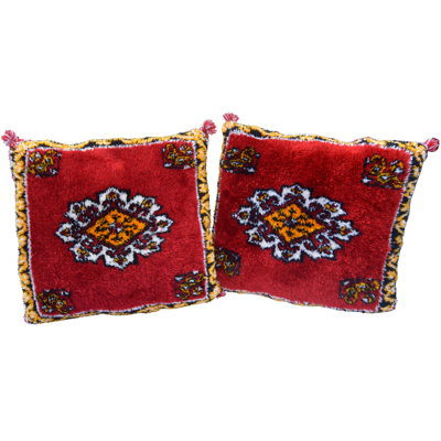 Oreillers marocains à motif berbère, S / 2