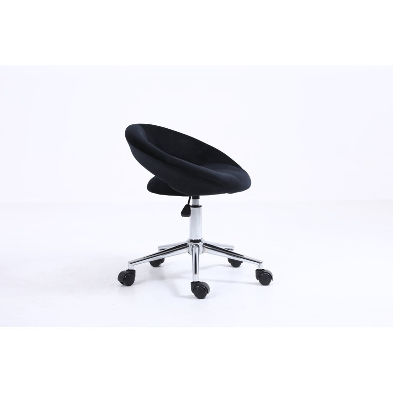 Velvet Task Chair, Black