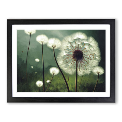 Blissful Dandelion Flowers - Framed Print