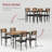 5-Piece Dining Table Set with 4 Chairs, Rectangular Space-Saving Kitchen Set with Cushions-1777366755-1777366752