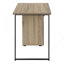 Bureau d'ordinateur, bureau personnel, ordinateur portable, installation à gauche, à droite, tiroirs de rangement, L 48 po, travail, stratifié brun, métal noir, contemporain, moderne-1503824707