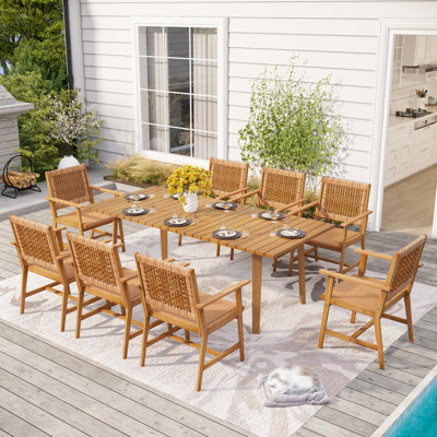 Eldonna Rectangular 59.1" Long Acacia Dining Set