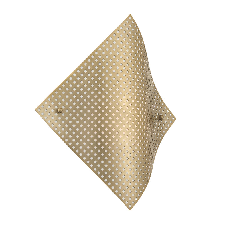 George Kovacs Grid 1 Light Wall Sconce In Soft Rass Finish