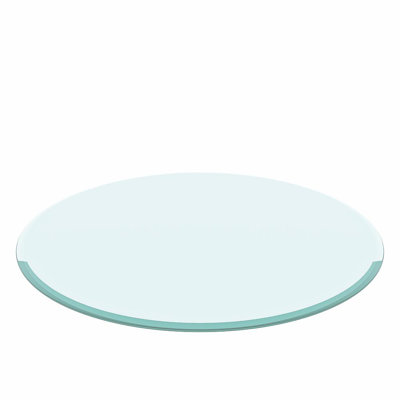 Plateau de table rond en verre trempé
