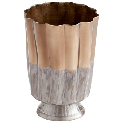 Twin Tones Metal Table Vase