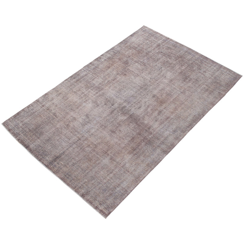 Tapis unique en laine kaki de style nouvel âge 6 pi 6 po x 10 pi Hadleigh