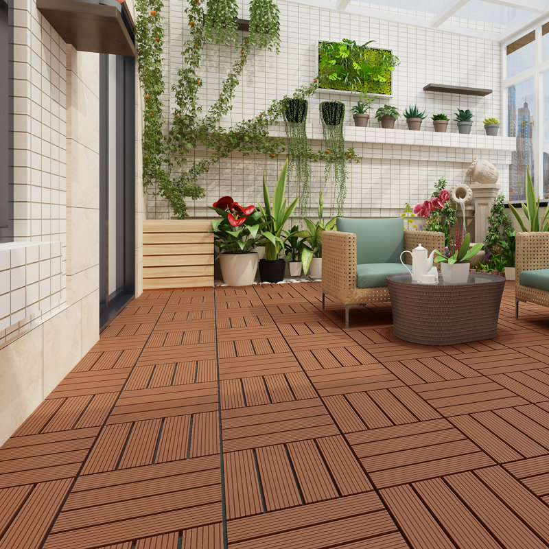 Carreau de terrasse en argile emboîtable composite 12 "x 12" Terrace