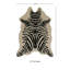 Tapis noir en simili cuir de vache touffeté à la main Lilianna-117579603