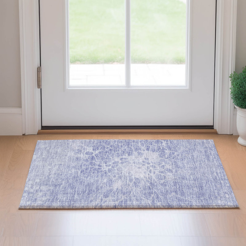 Premium Machine Washable Arnette Lavender Rug, Rectangle 1'8" x 2'6"