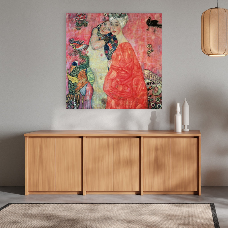 Les Petites Amies, 1916-1917, Portrait abstrait contemporain, Estampe murale, H 48 po x l 48 po