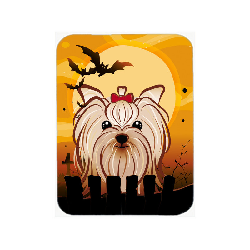 Eila Yorkie Yorkshire Terrier Glass Cutting Board