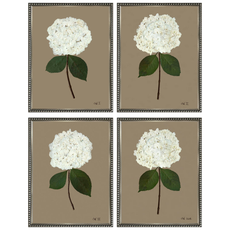 Pressed Hydrangea Set by Sandy Whitaker, 42.5" H x 34.5" W, Silver