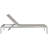 Modway Shore Aluminum Rattan Outdoor Patio Poolside Chaise Lounge Chair in Silver Gray