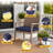 2-Piece Outdoor Cushion Set, Waterproof Fade Proof Patio Seat Pad with Carry Strap, Non-Slip Base & Zipper Removable Cover,Navy-314037432-314037439