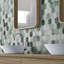 Carreau de mosaïque en verre recyclé hexagonal 10,75 po x 10,12 po-122443375
