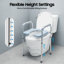 Siège de toilette surélevé réglable avec coussin