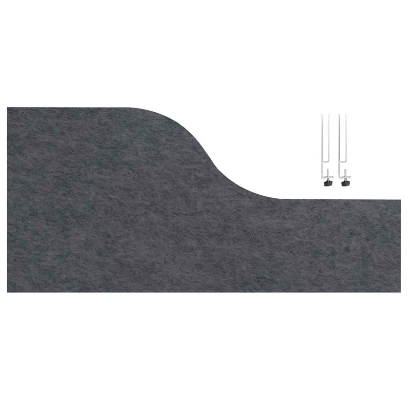 Edge Clip Desktop Privacy Panels, Dark Grey