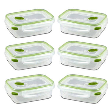 Rachael Ray HSM957HS5T Leak-Proof Nestable Round Food Storage Container Set, Teal - 10 Piece