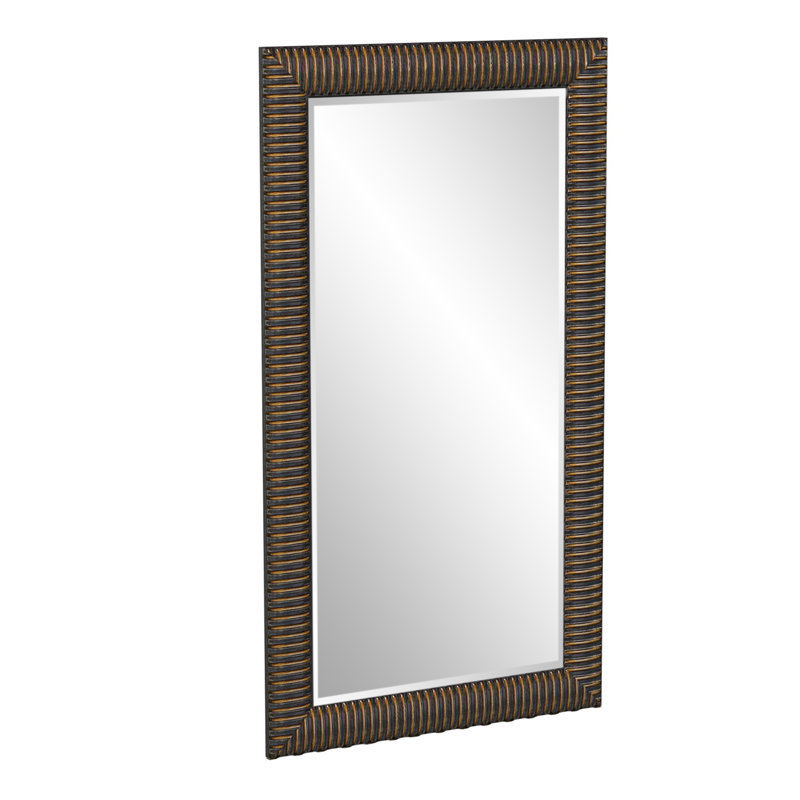 Leiker Solid Wood Rectangle Mirror