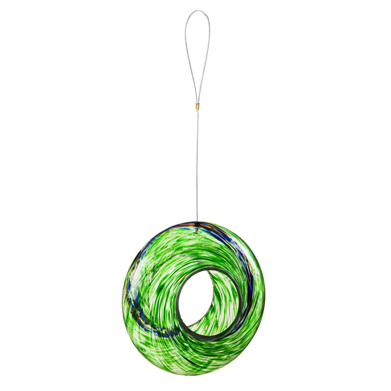 Leonville Glass Hanging Decorative Bird Feeder