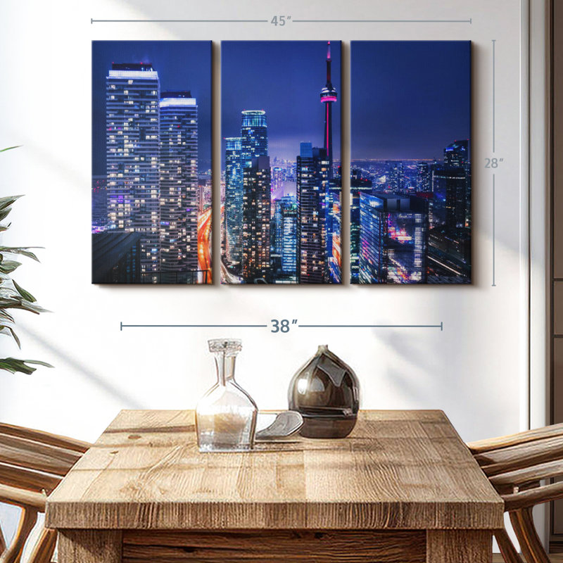 «Downtown Toronto Skyline» sur, H 28 po x l 45 po