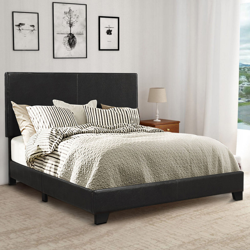 Lit tapissier standard Mielke, Brun, Double