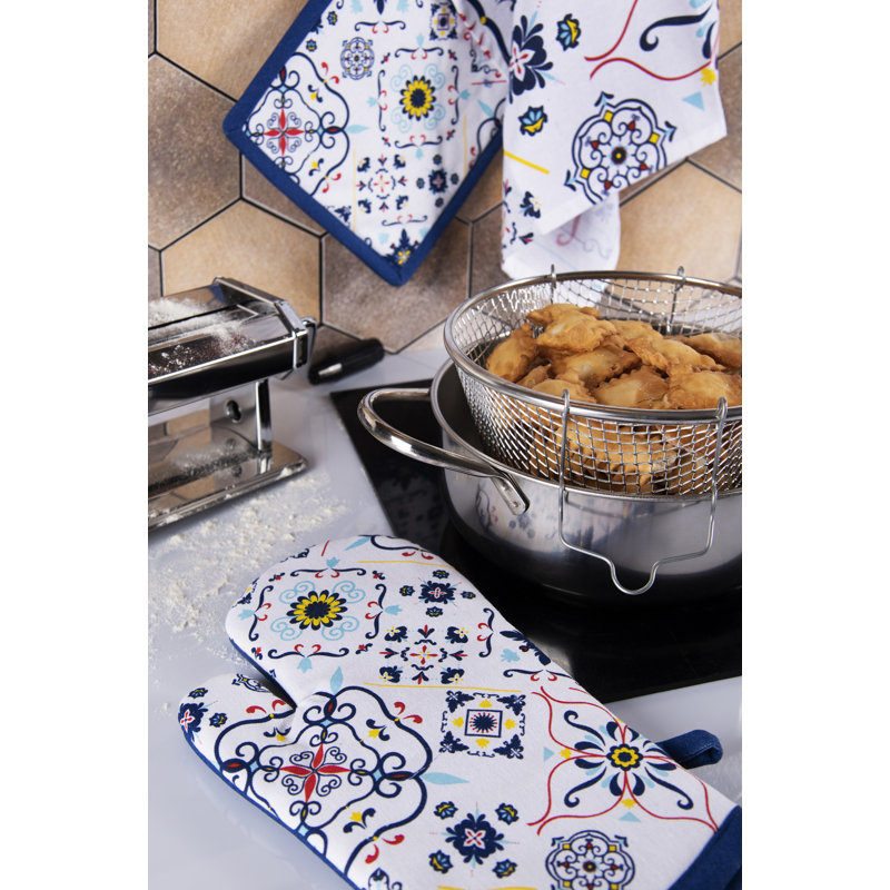 Vietri Color Cotton Kitchen Towel Linen Set