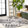 Roxby Tropical Palm Leaf Gray/Black Indoor/Outdoor Rug