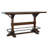Casia Rustic Mahogany Trestle-Base Counter Table with Metal Accents