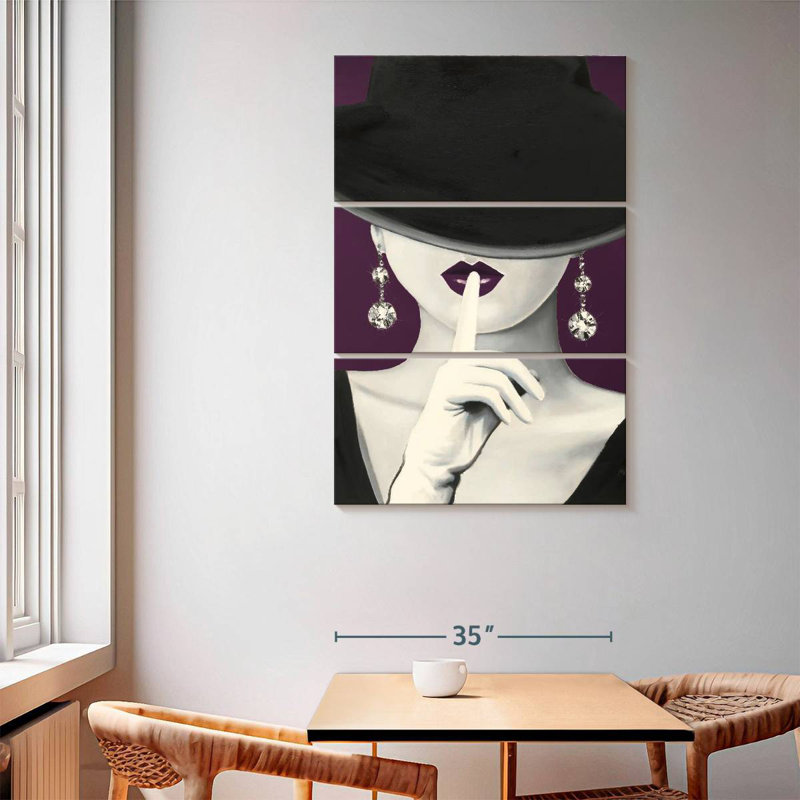 Leisha Haute Chapeau Purple, 65" H x 42" W