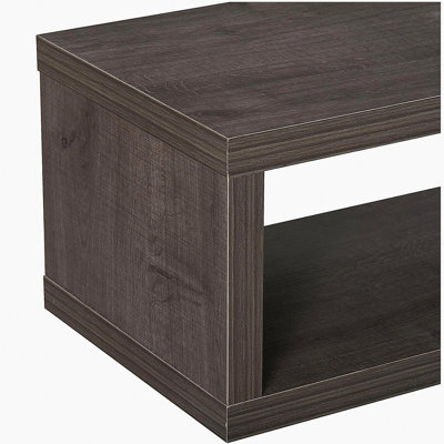 Meuble télé mural, console flottante de rangement pour salon ou bureau à domicile, gris foncé