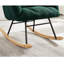Chaise berçante berçante avec tissu rembourré - Stable pour 300 lb, salon doux au toucher en tissu d'ameublement, charge en lb