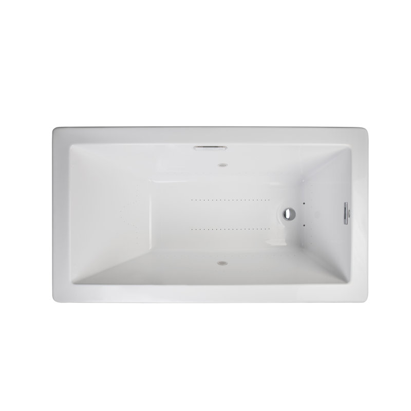 Elara® 72" x 42" Drop in/Undermount Air Acrylic Bathtub