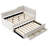 Full Size Upholstered Daybed with Trundle and 3 Storage Drawers – Beige Space-Saving Bedroom Furniture-1865695134-1865695108