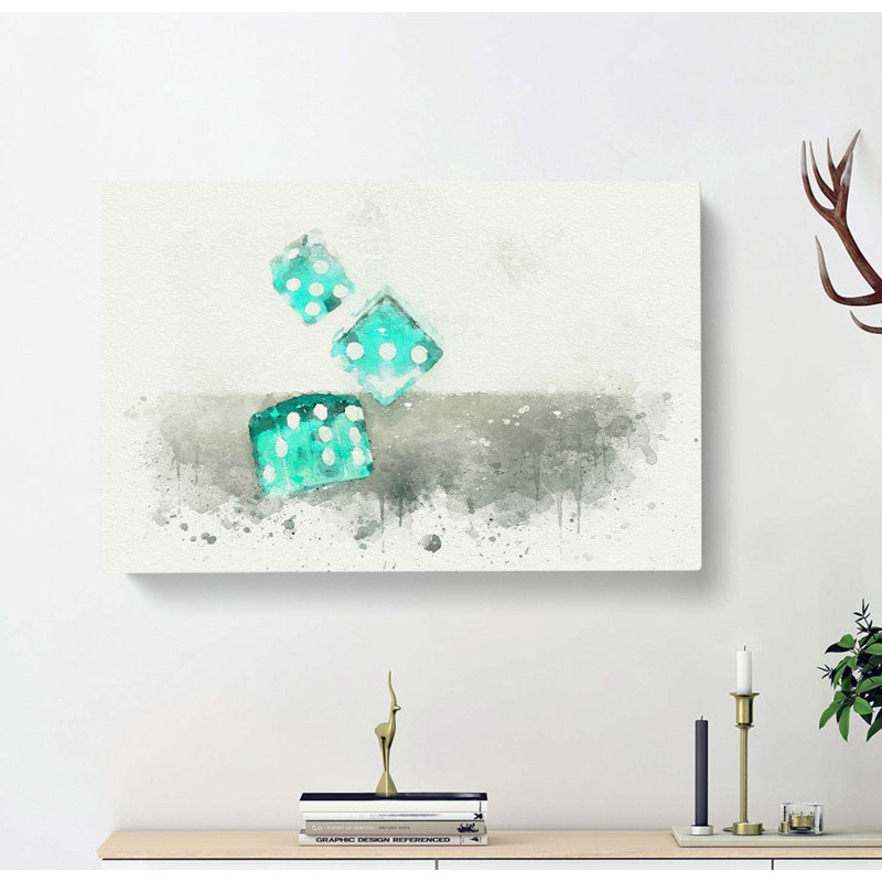 Roll Of The Dice In Abstract - Wrapped Canvas, 35cm H x 50cm W x 3cm D