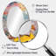 Summer Pastel Groove Expressionnisme abstrait - Grand miroir mural ovale sur métal-564601326