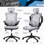 Fauteuil de direction moderne haut dossier en filet avec appui-tête et accoudoirs rabattables