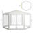 Outsunny 13' X 11' Outdoor Party Tent, Hexagon Sun Shade Shelter Canopy With Protective Mesh Screen Sidewalls, Ropes & Stakes-112305789