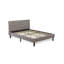 Ensemble de lit pour très grand lit 3 pièces - Structure de lit capitonnée moderne - Tête de lit tapissier en velours taupe brun et table de chevet à finition noire-1866813299-1866813296