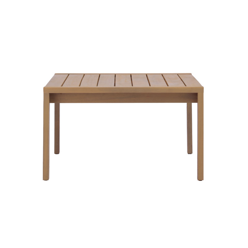 Table basse d'extérieur en bois d'acacia avec plateau à lattes Wevron