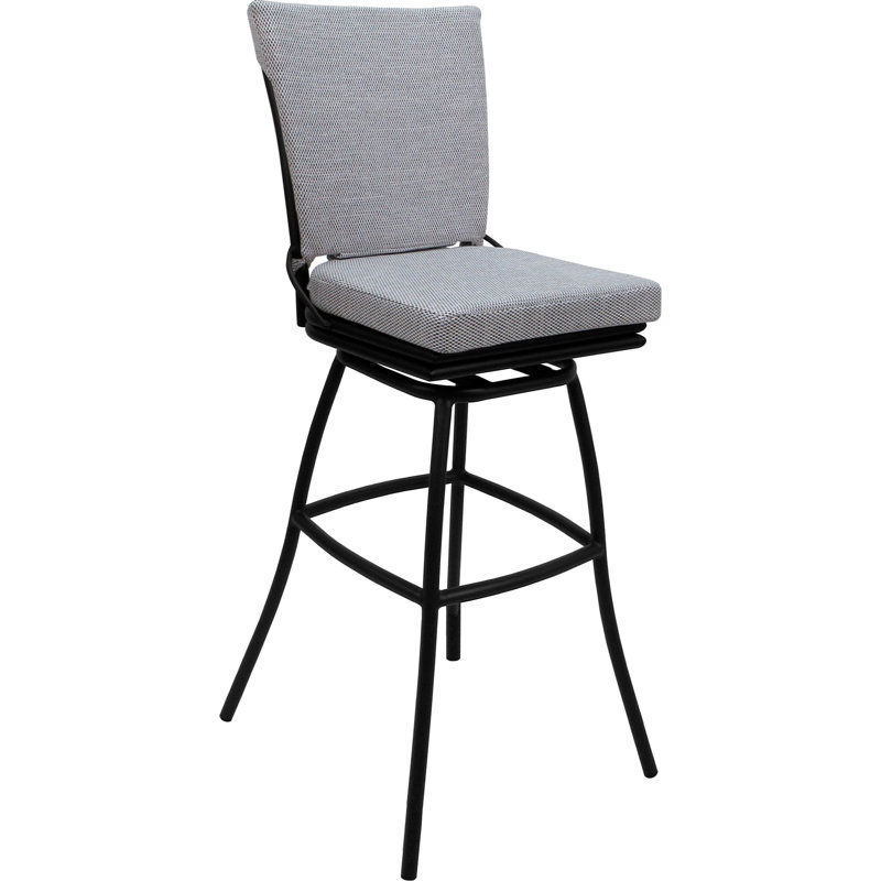 Tabouret pivotant pour l'extérieur 34 po, Crème, crème, Noir