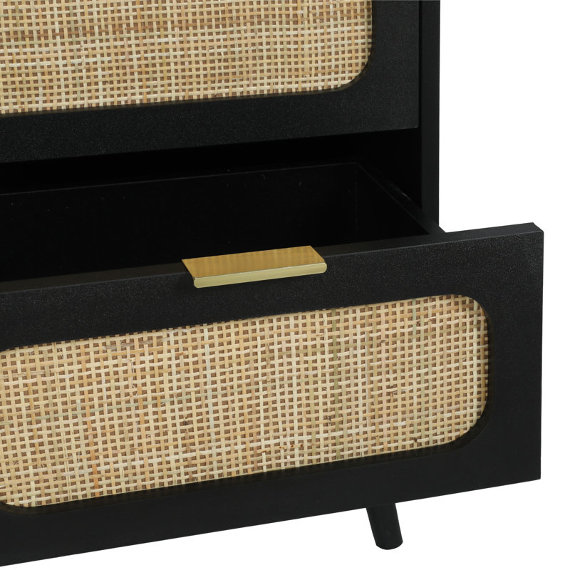 Crannell 31.5'' W Nightstand, Black